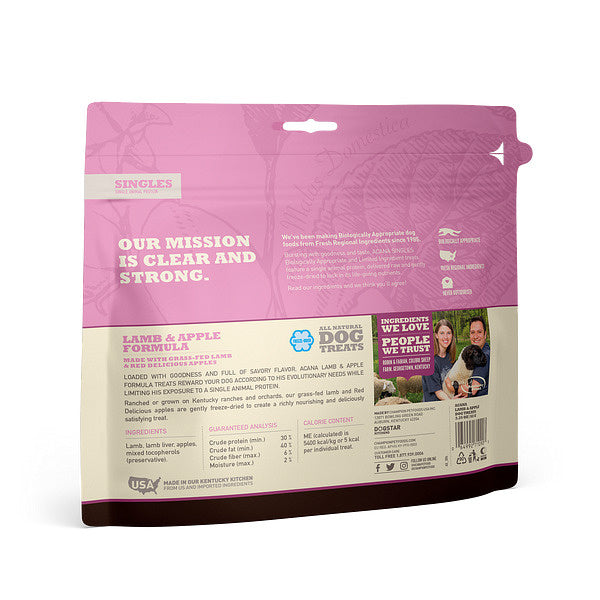 ACANA Singles Grain Free Limited Ingredient Diet Lamb & Apple Formula Dog Treats
