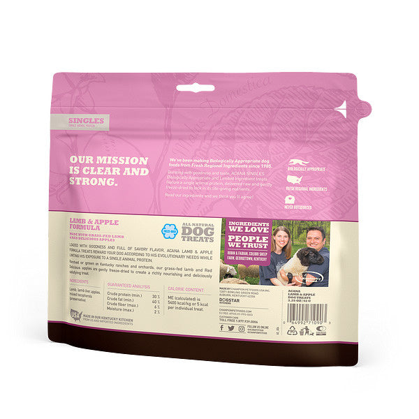 ACANA Singles Grain Free Limited Ingredient Diet Lamb & Apple Formula Dog Treats