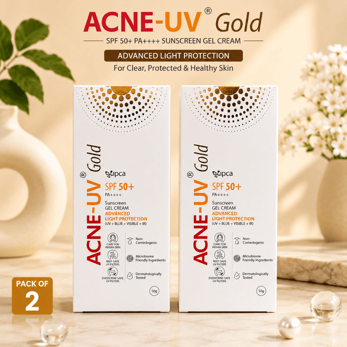 Acne-UV Gold SPF 50+ PA++++ Sunscreen Gel Cream 50g - Cosmosentials