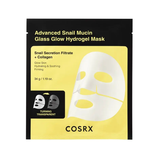 COSRX Advanced Snail Mucin Glass Glow Hydrogel Mask Nudie Glow Australia