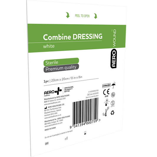 Aerowound Sterile Combine Dressing (White) 20cm x 20cm  8in x 8in 50's