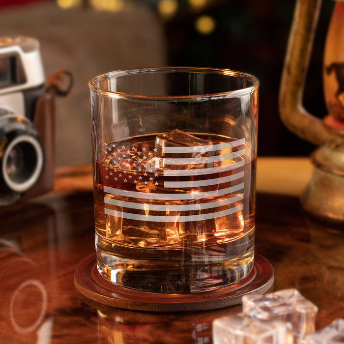 American Flag Whiskey Glass
