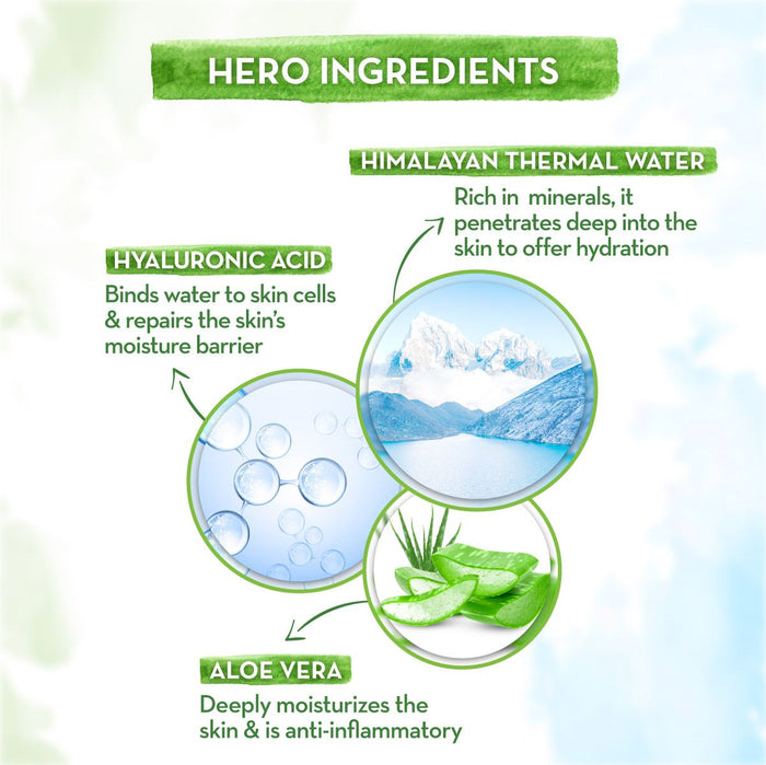 Aqua Glow Face Serum with Himalayan Thermal Water and Hyaluronic Acid key ingredients