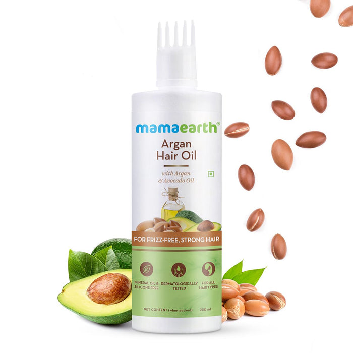 Mamaearth Argan Hair Oil for Frizz-Free and Stronger Hair