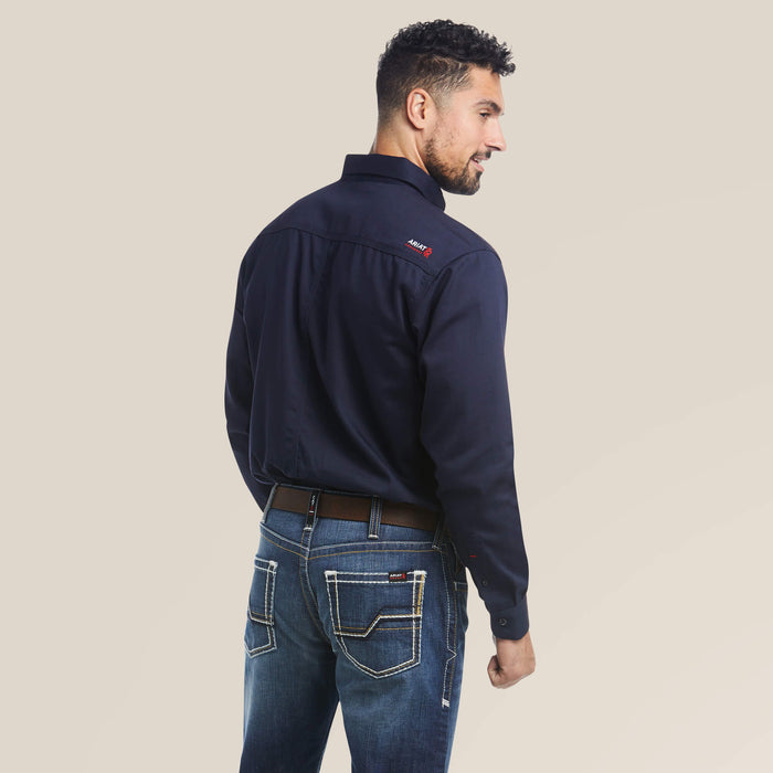 Ariat Men's FR Solid Long Sleeve Button-Down Work Shirt Work Shirts Ariat