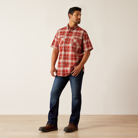 Ariat Men's Made Tough Durastretch Button-Down Short Sleeve Work Shirt Work Shirts Ariat