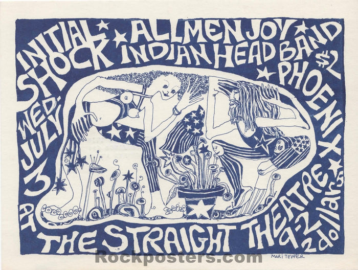 AUCTION - AOR 2.223 - Allmen Joy - Mari Tepper - 1968 Handbill - Straight Theater - Near Mint - SF Rock Posters & Collectibles