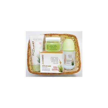 Babaria Aloe Vera Gift Basket Includes Aloe Vera Cream 225ml Rollon Deodorant And Hand Cream 100ml