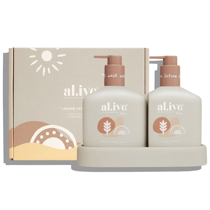 Alive Body Baby Hair & Body Duo - Calming Oatmeal Nudie Glow Australia
