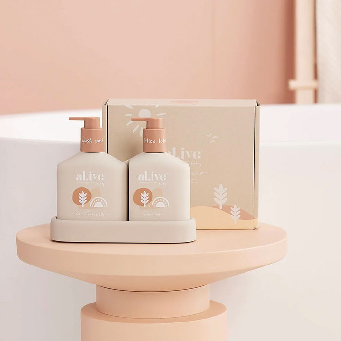 Alive Body Baby Hair & Body Duo - Calming Oatmeal Nudie Glow Australia