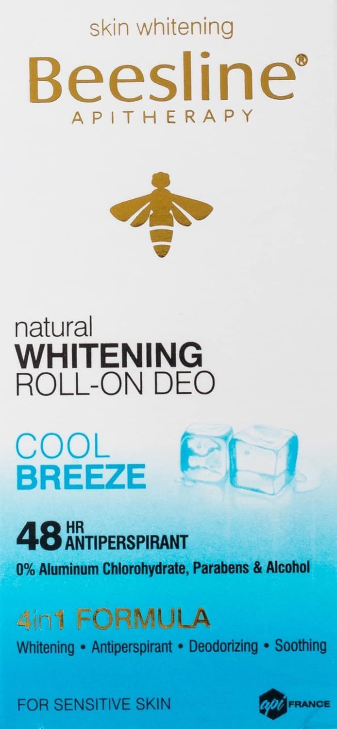 Beesline Apitherapy Cool Breeze Whitening Aluminum Free Roll-On Deodorant, 50ml - Makkah Pharmacy