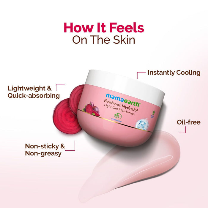 Beetroot Hydraful Light Gel Moisturizer with Beetroot & Hyaluronic Acid for Hydrated Pink Glow - 200 g