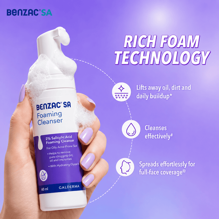 Benzac SA Foaming Cleanser 60ml - Cosmosentials