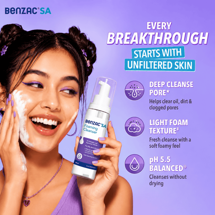 Benzac SA Foaming Cleanser 60ml - Cosmosentials