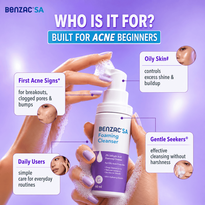 Benzac SA Foaming Cleanser 60ml - Cosmosentials