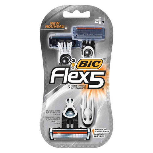 Bic Flex 5 Comfort Disposable Shaving Razor 2 Pieces