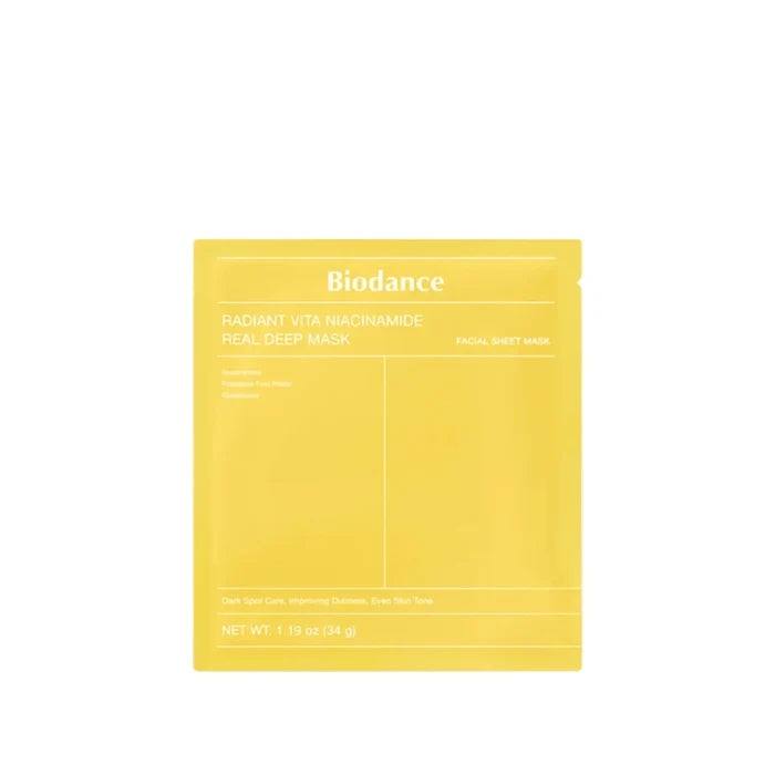 Biodance Radiant Vita Niacinamide Real Deep Mask 4 Sheets x 1.19oz (34g)