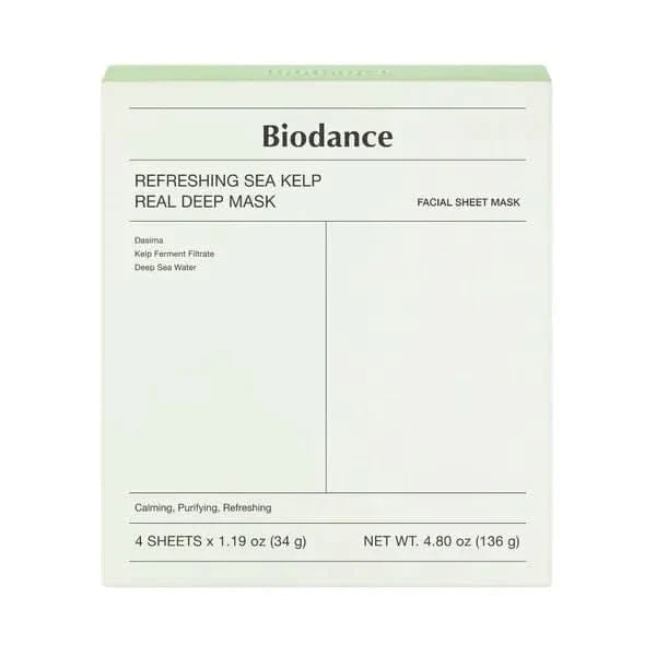 Biodance Refreshing Sea Kelp Real Deep Mask 4 Sheets x 1.19oz (34g)