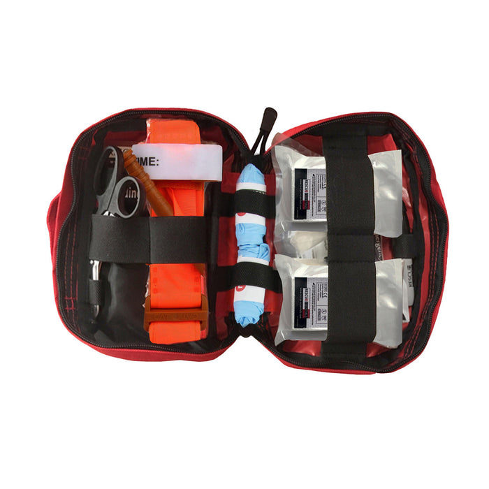 Bleeding Control Public Access kit by rescue essentials showing single kit, open