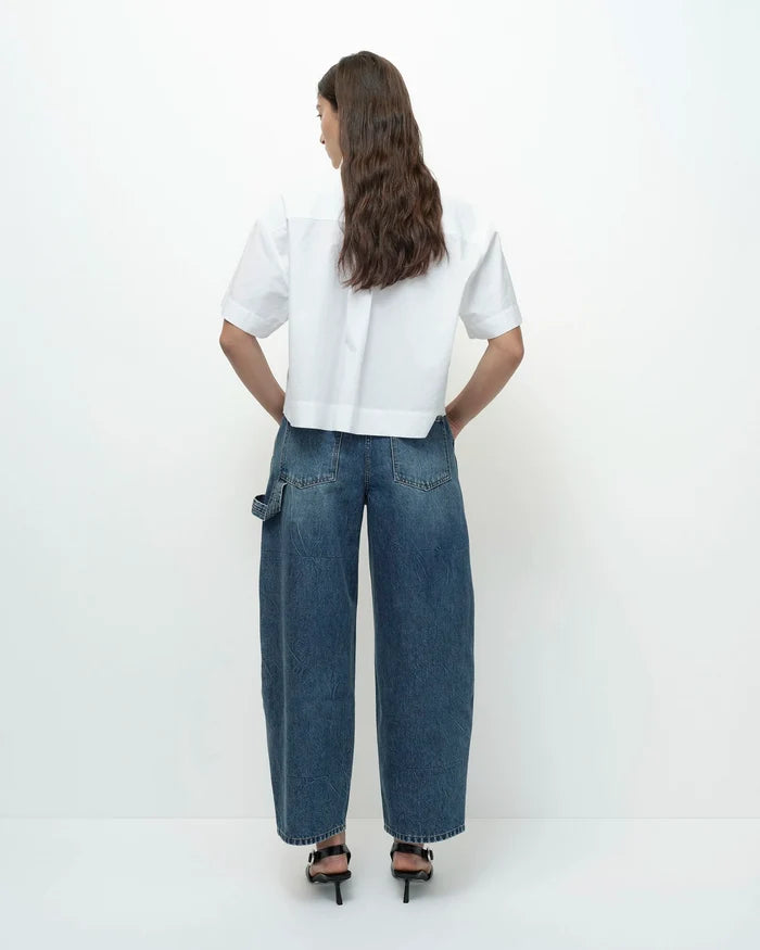 Blue Denim Barrel Leg Patch