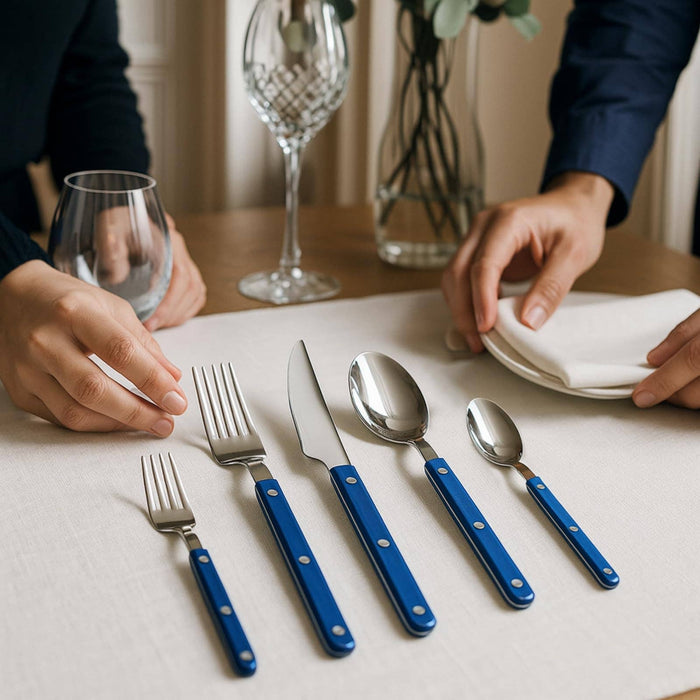 Blue French Flatware Set of 20