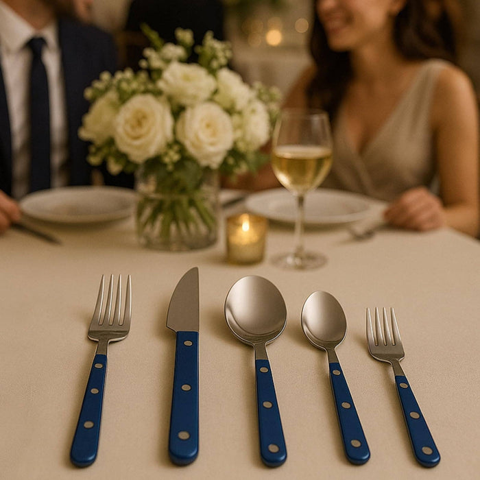 Blue French Flatware Set of 20
