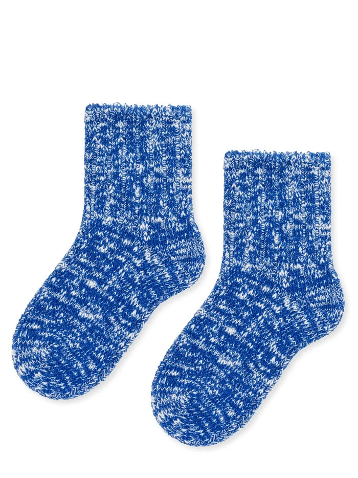 Blueberry Mini Slub Crew Socks