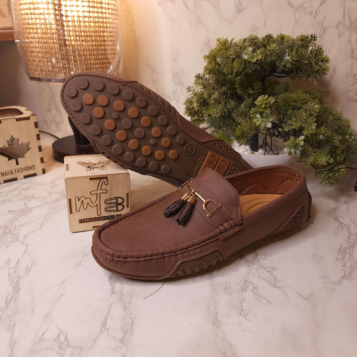 Brown Premium Tassel Loafers - Maha fashions -  Men Footwear