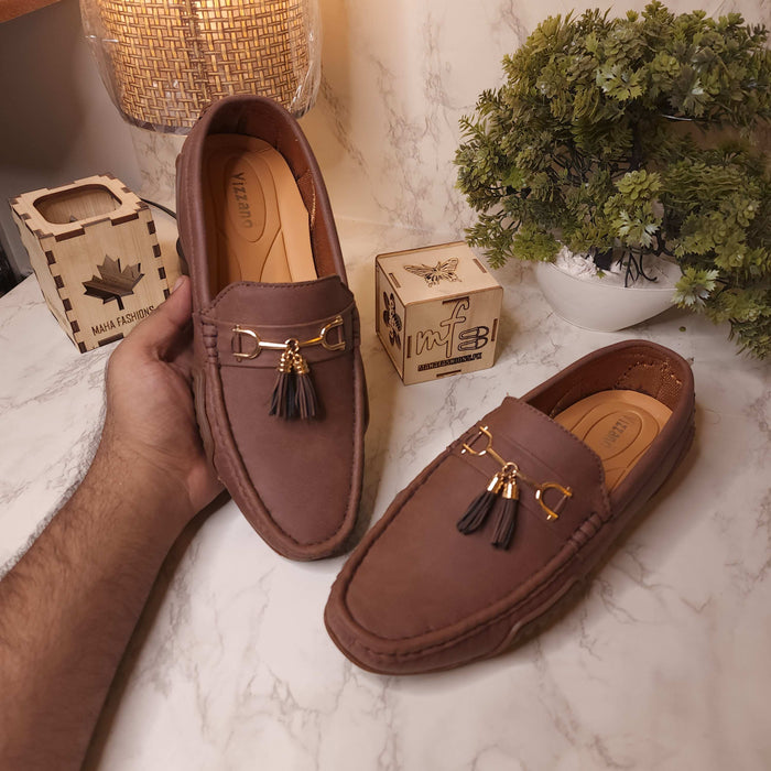 Brown Premium Tassel Loafers - Maha fashions -  Men Footwear