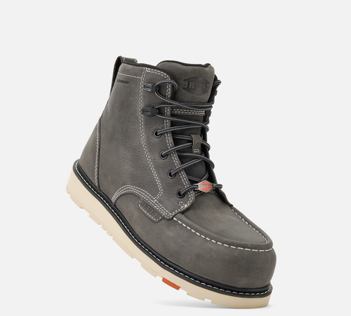 BRUNT Men's Marin 6" Waterproof Moc Toe Work Boot Work Boots BRUNT