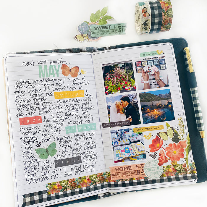Buffalo Check Scallop Traveler's Notebook