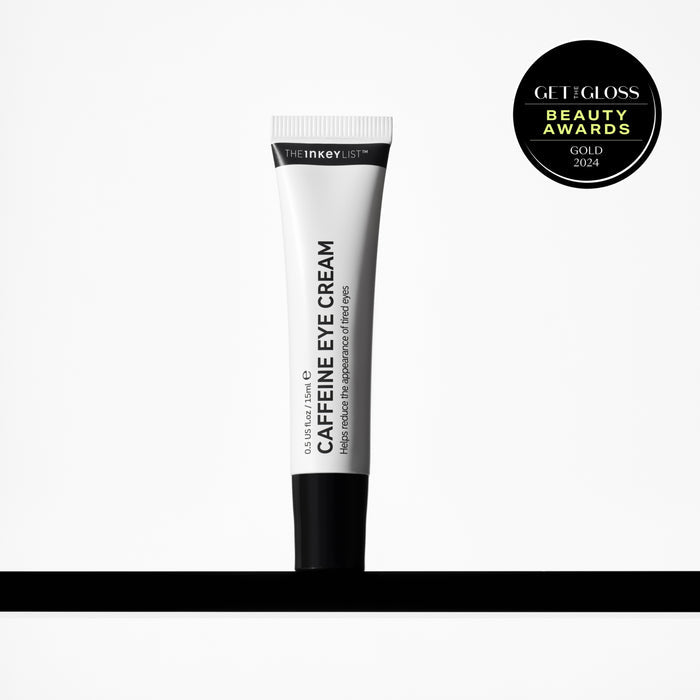 Caffeine Eye Cream product with award roundel