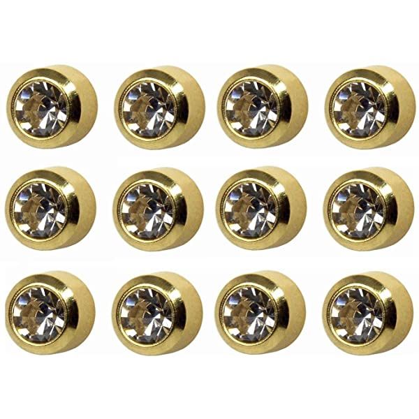 Caflon Ear Piercing Bezel Earrings Studs Assorted Colors, 4mm - Makkah Pharmacy
