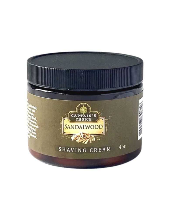 Sandalwood shaving cream jar for men's grooming