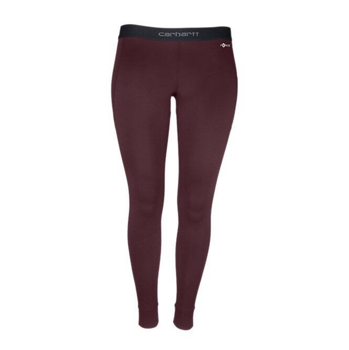 Carhartt Force Women's Midweight Waffle Baselayer Pant Pants Carhartt Blackberry Heather 2XL Reg