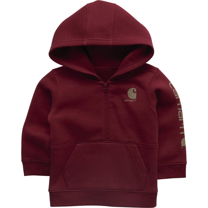 Carhartt Kids' Graphic Half-Zip Hooded Sweatshirt Sweatshirts & Hoodies Carhartt Tibetan Red 2T Toddler