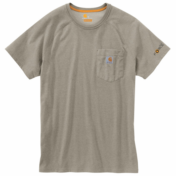 Carhartt Men's Force® Delmont Short Sleeve T-Shirt_Greige Heather T-Shirts Carhartt