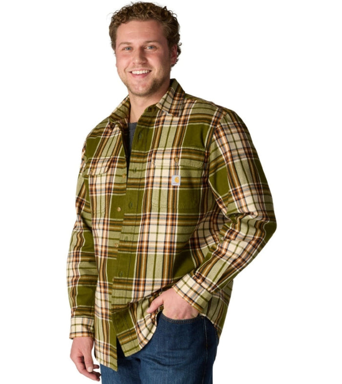 Carhartt Men's Loose Fit Heavyweight Long Sleeve Flannel Plaid Work Shirt Work Shirts Carhartt