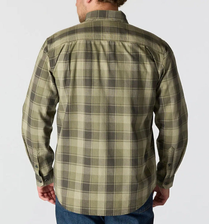 Carhartt Men's Loose Fit Midweight Chambray Long Sleeve Plaid Shirt Work Shirts Carhartt