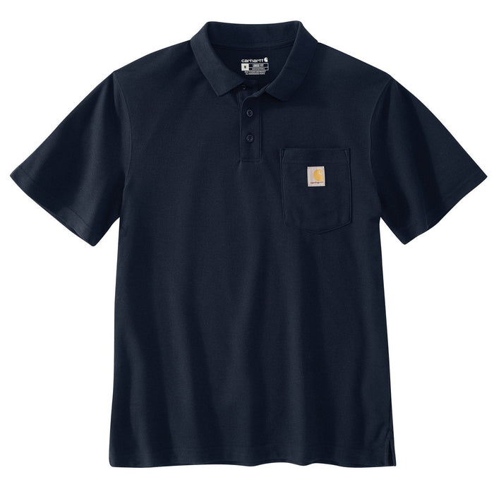 Carhartt Men's Loose Fit Midweight Pocket Short Sleeve Polo Shirt Work Shirts Carhartt Navy 2XL Reg