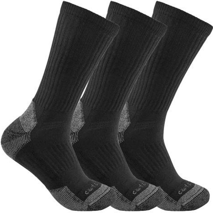 Carhartt Men's Midweight Cotton Blend Crew Sock 3-Pack Socks Carhartt Black L