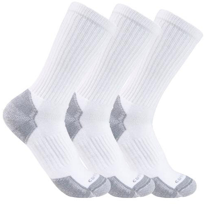 Carhartt Men's Midweight Cotton Blend Crew Sock 3-Pack Socks Carhartt White L