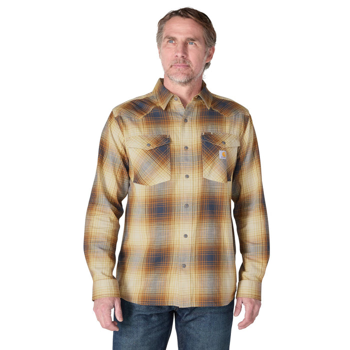 Carhartt Men's Montana Relaxed Fit Lightweight Snap-Front Long Sleeve Plaid Shirt