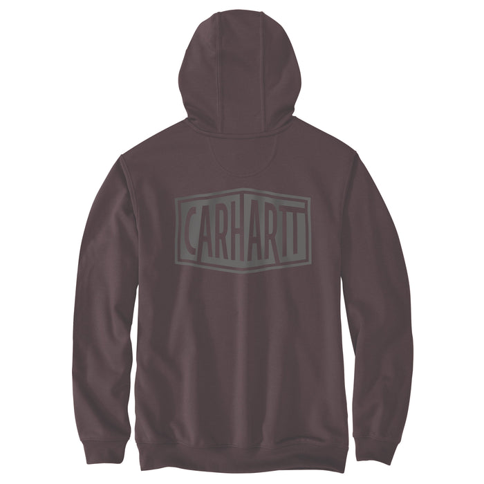 Carhartt Men's Rain Defender® Loose Fit Midweight Logo Graphic Sweatshirt Sweatshirts & Hoodies Carhartt Dark Sepia 2XL Reg