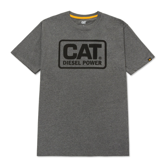 CAT Men's Diesel Power T-Shirt T-Shirts CAT Dark Heather Grey/Black 2XL Reg