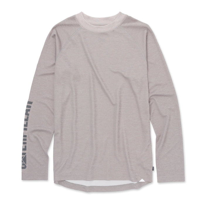 CAT Men's Lightweight Cooling UPF50 Logo Long Sleeve T-Shirt Long Sleeve T-Shirts CAT Heather Grey 2XL Reg