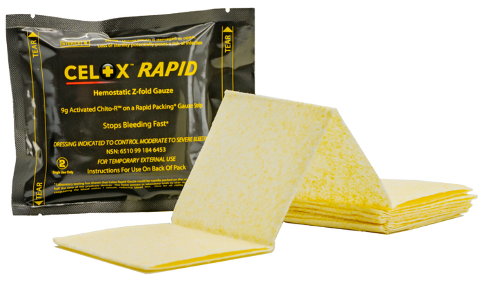 Celox Rapid Gauze, unpacked