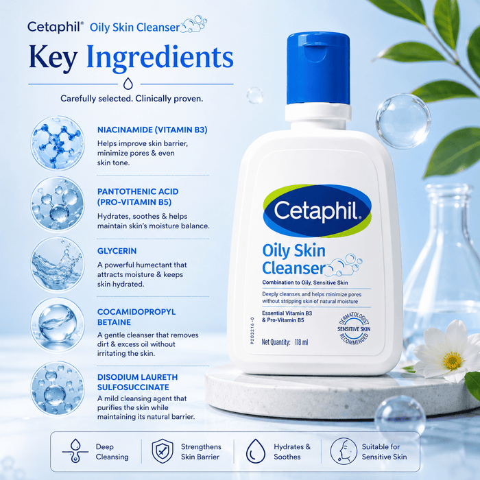 Cetaphil Oily Skin Cleanser 118ml - Cosmosentials