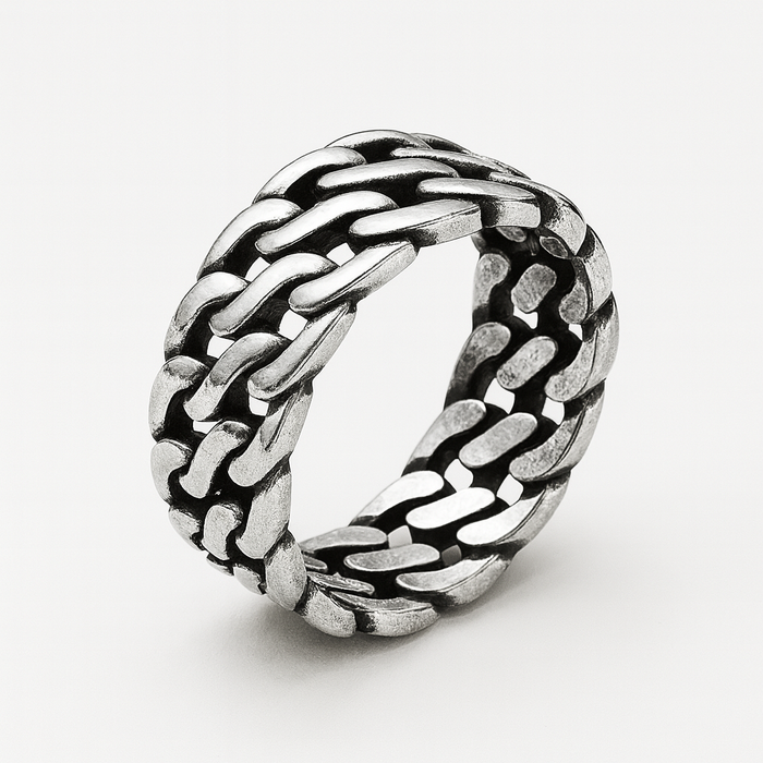Chain-Link Stainless Steel Ring