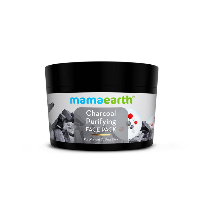 Charcoal Purifying Face Pack with Activated Charcoal & Glycolic Acid for Skin Detoxification - 200g